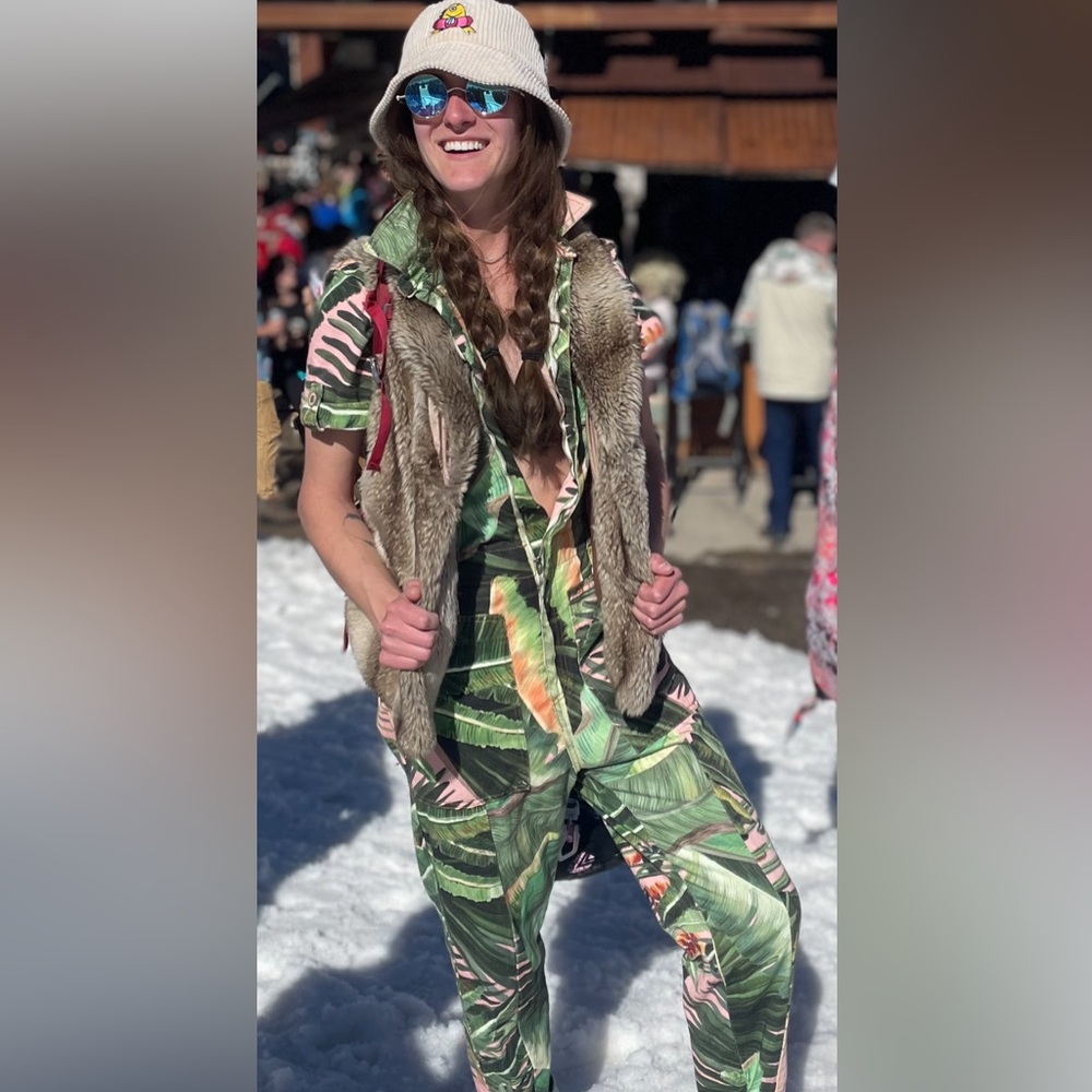 Farmrio Tropical Print Jumpsuit (handmade)